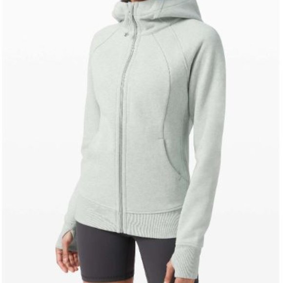 Lululemon Scuba Hoodie *Light Cotton Fleece Heathered Island Mist Size 6 - Picture 7 of 7